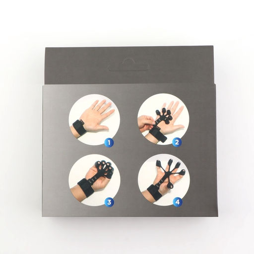 Массажёр для разработки рук и пальцев, с манжетом, 8×14×2.8 см, чёрный