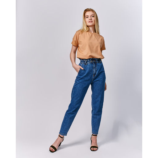 Футболка женская MINAKU: Basic line, оранжевая, размер 50