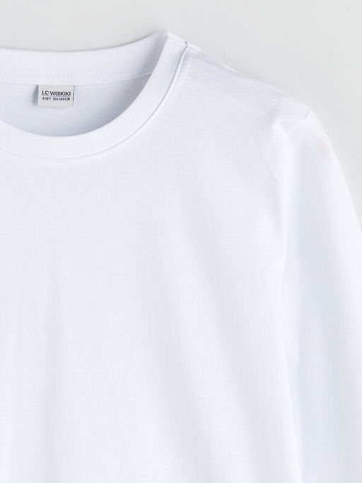 Bisiklet Yaka Uzun Kollu Basic Erkek ?ocuk Ti??rt