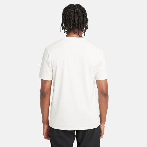 Мужская футболка Timberland T-Shirt Kennebec River Camo Tree Logo Regular белая  фото 4