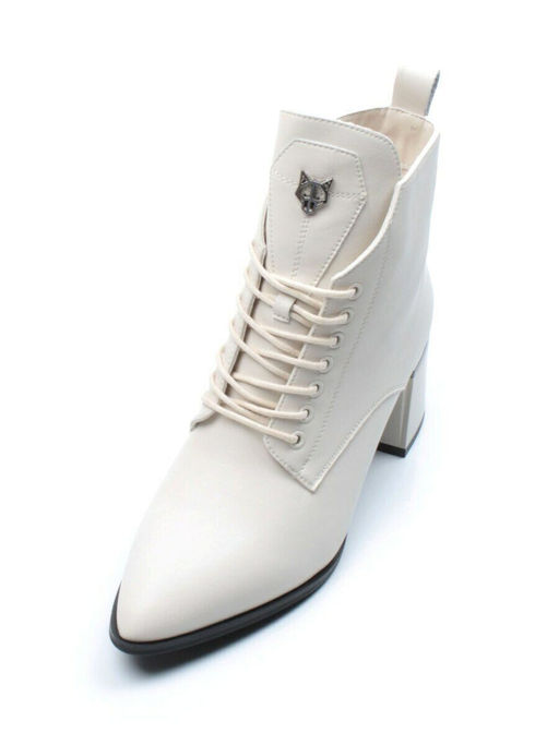 01-PCG270-2 LT.BEIGE Ботинки демисезонные женские (натуральная кожа, байка)