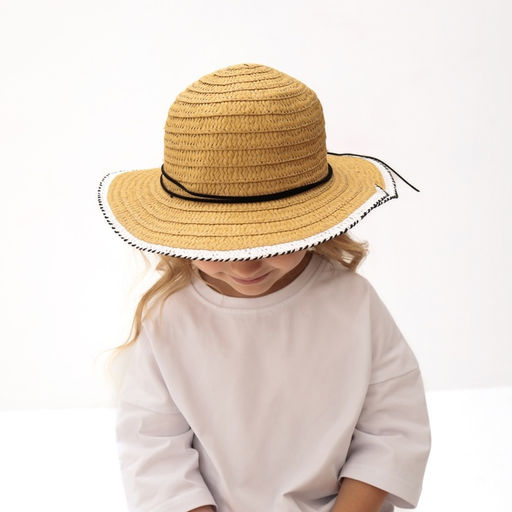 Шляпа для девочки MINAKU «Куколка», жёлтая, размер 50