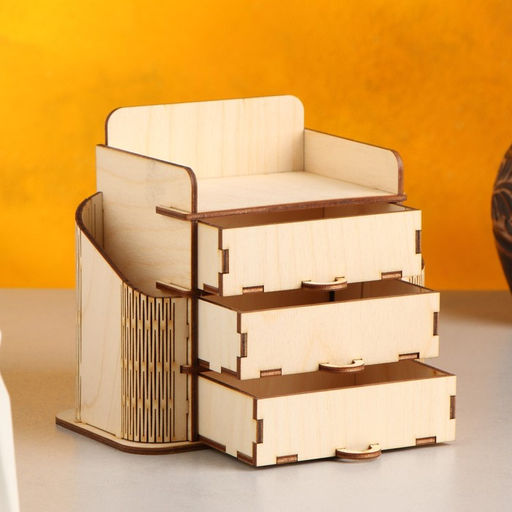 Органайзер «Комод», 16×10×13.7 см, деревянный, 4 отделения