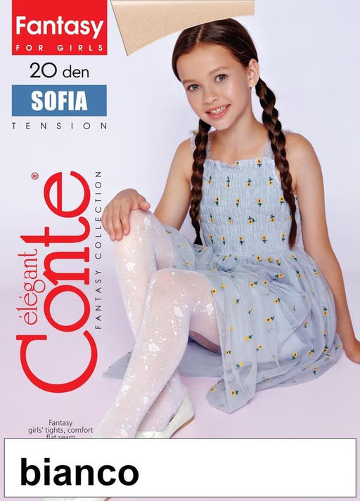 Колготки дет. SOFIA 20С-113СП р.128-152 (40/10) - bianco - Conte elegant фото 5