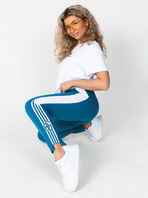 Брюки Селена (изумруд/белый)