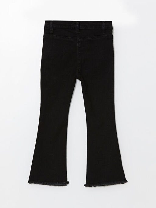 Beli Lastikli K?z ?ocuk Jean Pantolon