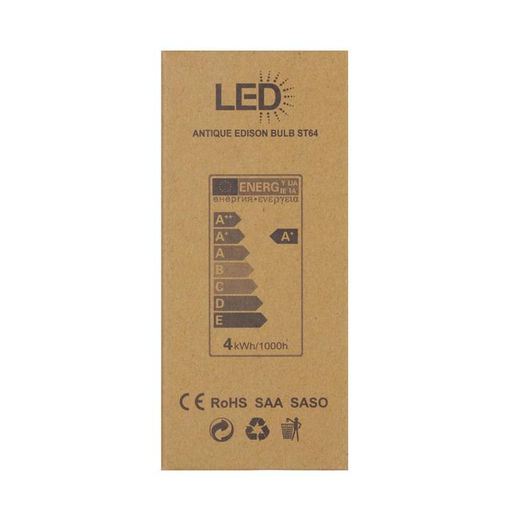 Лампа светодиодная «Ретро», ST64, 4 Вт, E27, 420 Лм, 2700 К, золотистая, теплый белый