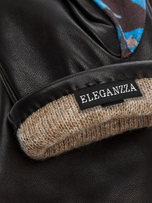 Перчатки женские ш+каш. IS00146 black/ocean - Eleganzza фото 4