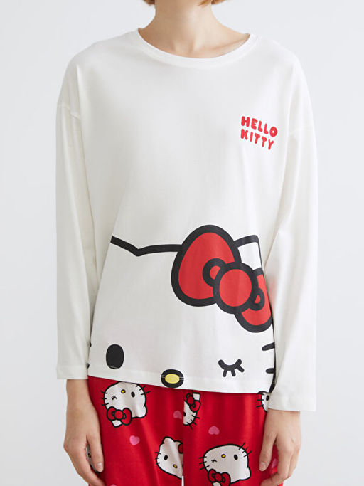 Hello Kitty Bask?l? Kad?n Pijama Tak?m?