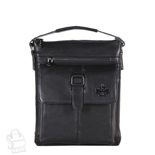 Сумка мужская кожаная 7612Z black Zinimxs