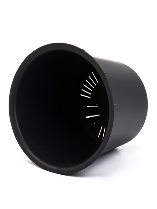 Кашпо для цветов «Микрит», 7.8 л, d=28 см, h=25.5 см, со вставкой, пластиковое, серое