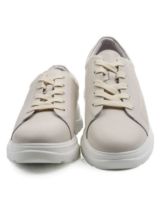 03-YD138-2 LT. BEIGE Полуботинки спортивные женские (натуральная кожа)