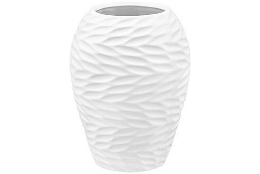 Ваза 20 см 2,25 л "Листья Ивы" пломбир матовая