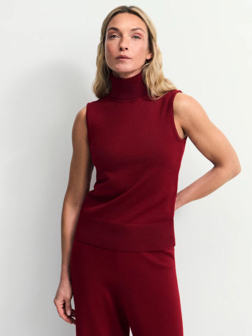 Топ без рукавов с воротником стойкой / Zarina  фото 4