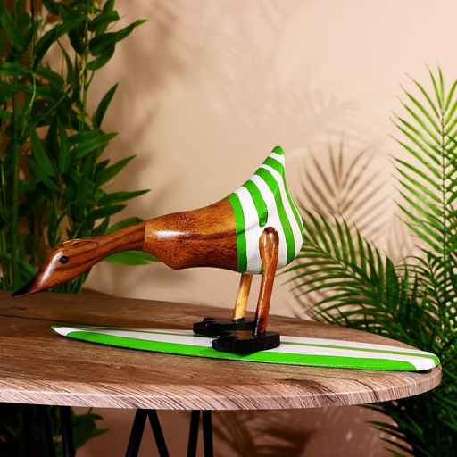 Сувенир «Утка на сёрфе», 31 см, дерево