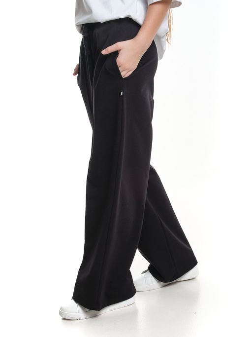 Брюки для девочки со строчкой черные школьные штаны с карманами 22-1564 черный - Mini maxi фото 5