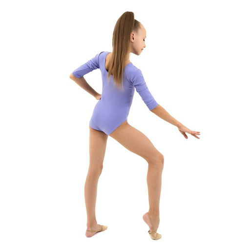 Купальник гимнастический Grace Dance, с рукавом 3/4, р. 30, цвет сирень  фото 6