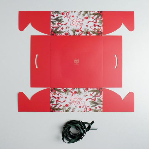 Цена за 5 шт. Коробка для капкейка «С Новым годом!», 16×16×7.5 см