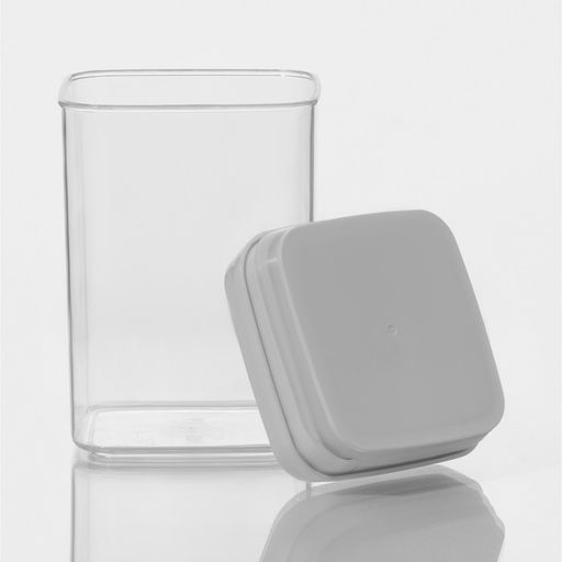 Банка для хранения с вакуумной крышкой Доляна, 900 мл, 9.5×15 см, пластик, прозрачная