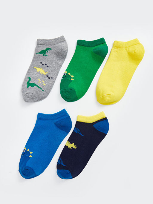 Desenli Erkek ?ocuk Patik ?orap 5li