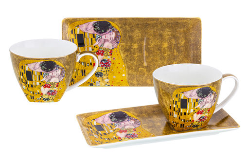 Набор 2 чашек 250 мл с блюдцами для десерта 20,5*10,5*2 см Поцелуй NEW BONE CHINA - Elan gallery фото 9