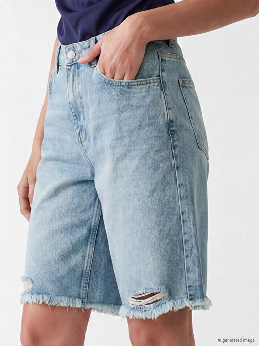 Джинсовые шорты женские Bermuda Fit