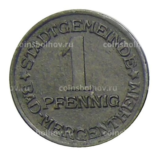1 пфенниг 1920 года Германия  Нотгельд Бад-Магентхайм
