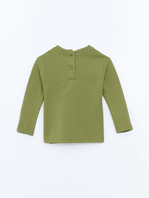 Beli Lastikli Bask?l? K?z Bebek Sweatshirt - Waikiki фото 3