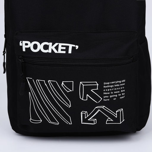 Рюкзак молодёжный Black, 29х12х37, отд на молнии, н/карман, чёрный - Nazamok фото 4