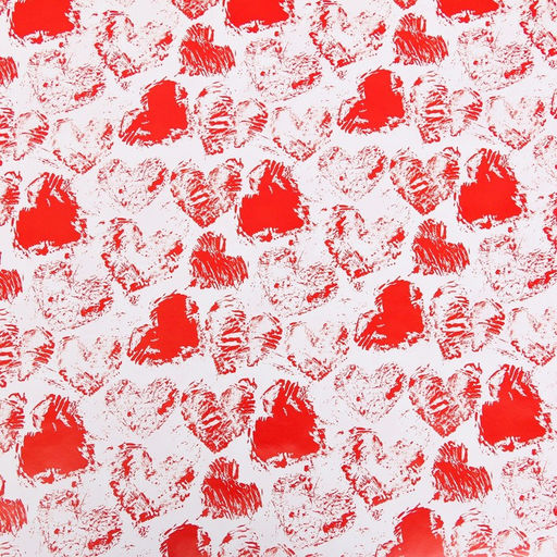 Цена за 2 шт. Бумага упаковочная глянцевая Сердечки, 100?70 см, 1 шт.