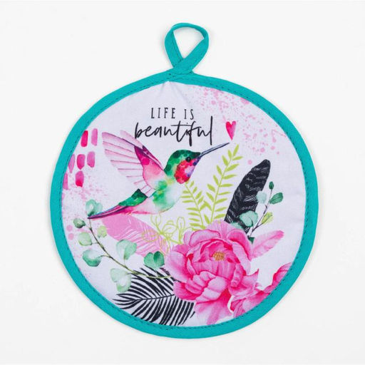 Набор кухонный «Love your live»: варежка-прихватка 20×28 см, прихватка 17×17 см, 35% х/л, 65% п/э