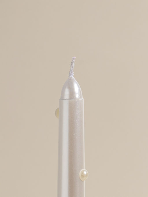 Набор свечей античных, 2,3х30 см, 2 шт "Белый жемчуг" 7,5х33,5х2,5 см