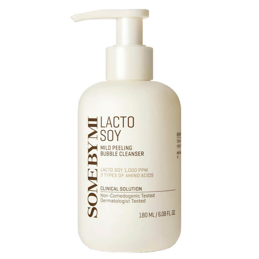 Some By Mi Lactosoy Mild Bubble Peeling Cleanser, 180g - Мягкая отшелушивающая пенка с лактобактериями