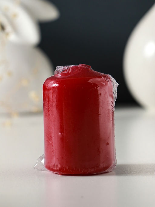 Свеча - цилиндр 4×6 см, 70 г, бордовый