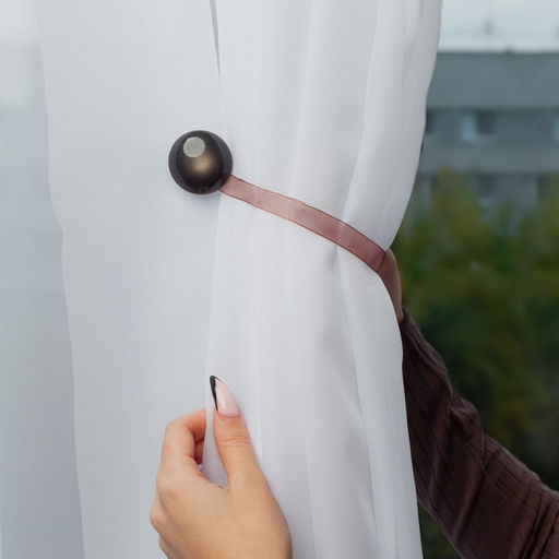 Цена за 2 шт. Подхват для штор, d=4 см, коричневый