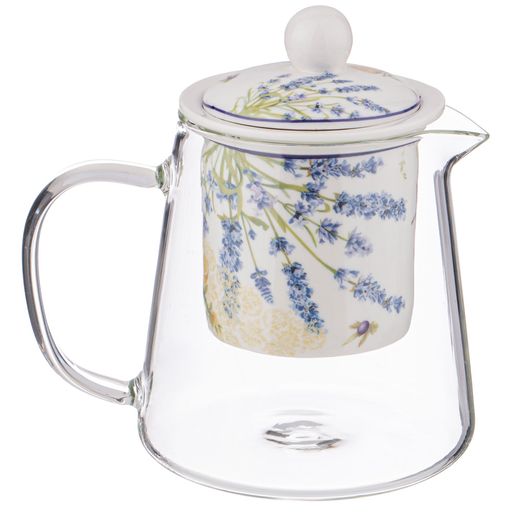 ЧАЙНИК СТЕКЛЯННЫЙ С СИТОМ LEFARD ПРОВАНС ЛИМОНЫ 400 МЛ