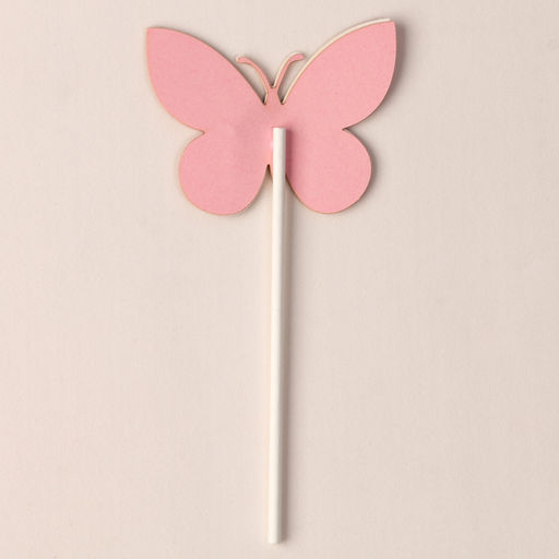 Набор для украшения Блестящие бабочки, набор 5 шт, цвет розовый - Страна карнавалия фото 3