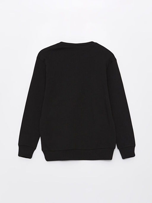 Rahat Kal?p Bisiklet Yaka Bask?l? Erkek ?ocuk Sweatshirt - Waikiki фото 2