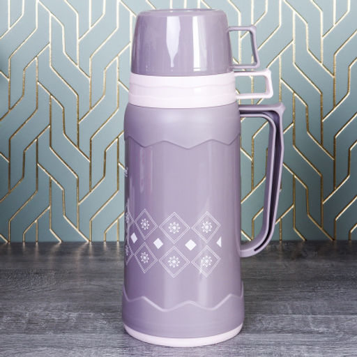 Термос 1 л со стеклянной колбой/ MA-1000 /уп 12/2 кружки в комплекте - Галеонтрейд фото 2