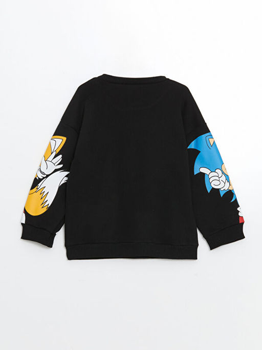 Sonic Bask?l? Erkek ?ocuk Sweatshirt ve E?ofman Alt 2li - Waikiki фото 3