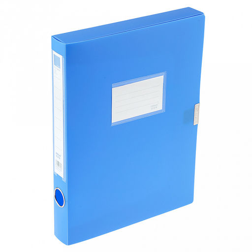 Папка-органайзер (короб) Архивная А4 23,4х31,7х3,5см, пластик, на липучке, цвет голубой (Китай) - Домашняя Мода фото 4