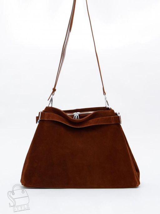 Сумка женская кожаная 6149Q brown Polina&Eiterou