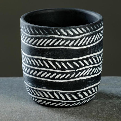 Кашпо для цветов «Узоры», 8×8×8.5 см, керамик, МИКС