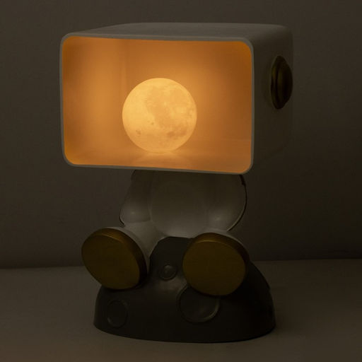 Лампа настольная «Космик», светодиодная, 3Д, ночник, USB, серая, 35×25×47 см