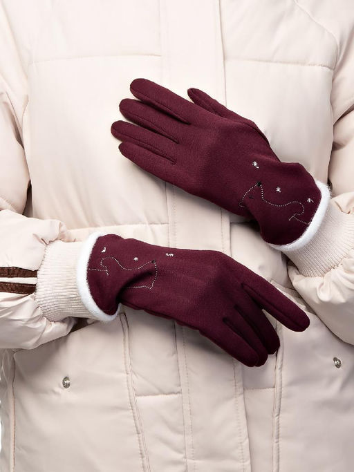 Перчатки жен Labbra LB-PH-89 plum  фото 10