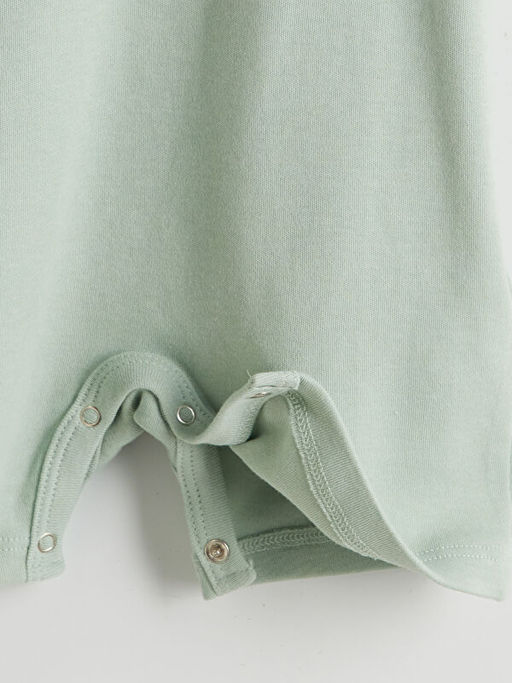 Bisiklet Yaka Bask?l? Erkek Bebek Tulum