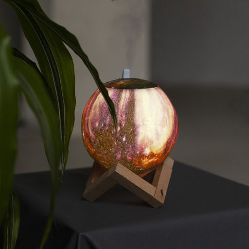 Увлажнитель-ночник Luazon HM-5 «Планета», ультразвуковой, 2 Вт, 0.8 л, от USB