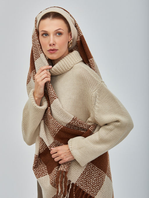 В составе шерсть! Палантин двусторонний - Tantino фото 3