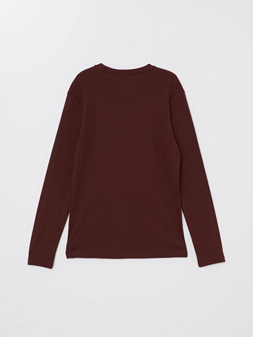 Bisiklet Yaka Uzun Kollu Penye Erkek Ti??rt - Waikiki фото 2