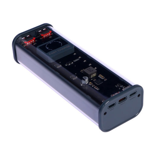 Внешний портативный аккумулятор CRR-29, 20000 мАч, 2USB, 3 А, с дисплеем, быстрая зарядка, серый - Simaland фото 4